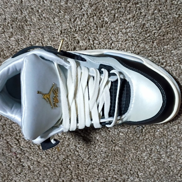 Jordans 4 Retro Gold,Black And White - Picture 3 of 6